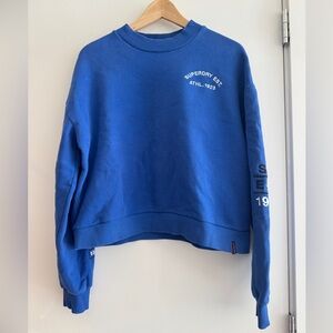 Superdry Women's Athletic Blue Hoodie